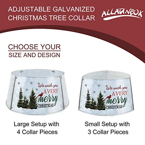 Alladinbox A-2020071420 Christmas Tree Collar, Metal Christmas Tree Ring (21-Inch Diameter Base), Willow Tree Skirt thumb #2