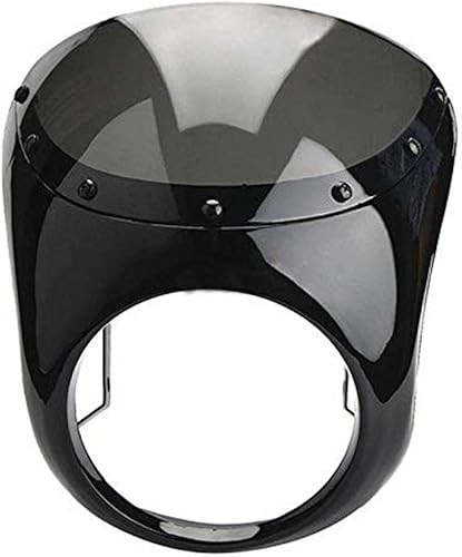 Motocicleta 7 pulgadas modificación faro retro carenado parabrisas para Harley Touring Cafe Racer Old School Bobber Touring personalizado (Golss