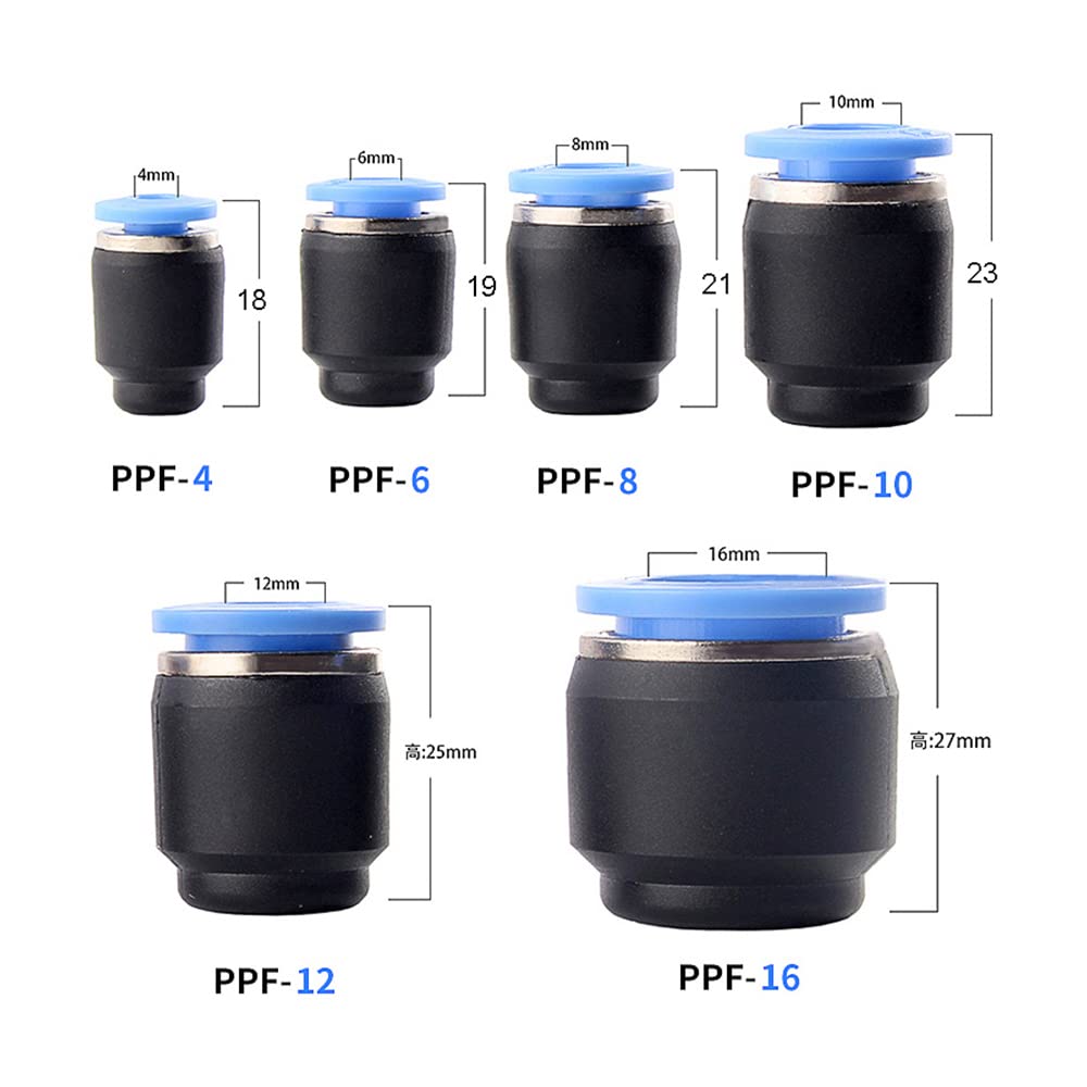 ezqnirk 1PCS Pneumatic Quick Pipe Plug,PPF,6mm