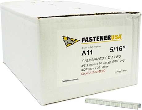 5/16" Leg x 20GA GALV A11/T50 Staples 100,000ct