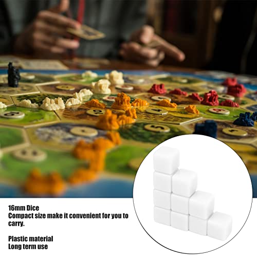 Escreva em dados, dados de ensino antioxidantes plásticos 6 lados 30 peças para jogo(Branco)