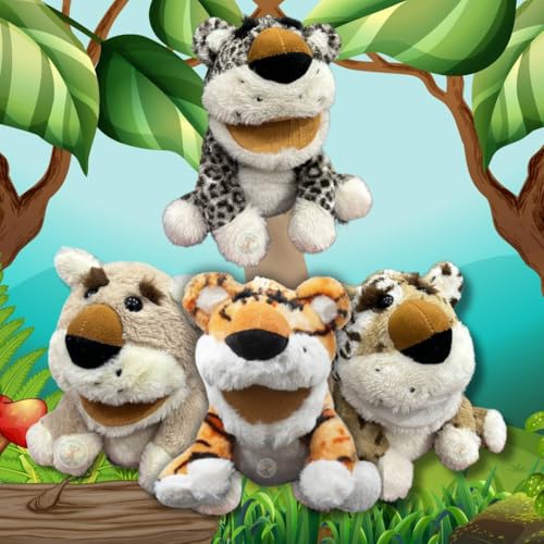 Image of Chi-Chimpu Talking Mouth Animal Hand Puppet - Interactive Plush Toy for Kids, Perfect for Storytelling, Imaginative Play, Educational Learning, and Creative Role-Playing - Black