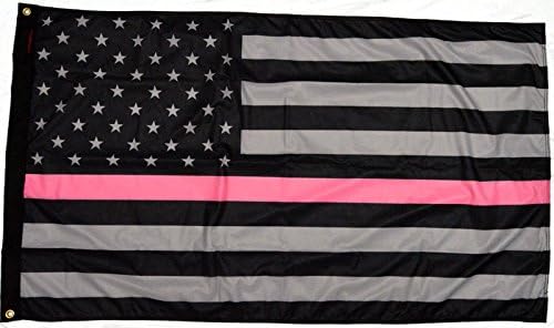 Forever Wave 3x5' USA Subdued Thin Pink Line Flag