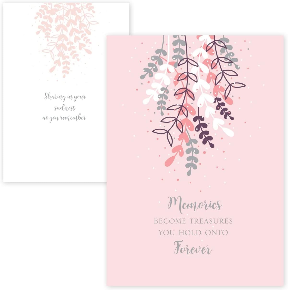 Canopy Street Expressions of Sympathy Assortment Card Pack/Set of 25 Greeting Cards / 5 Sympathy Designs / 5'' x 7'' Note Cards With Blank White Envelopes
