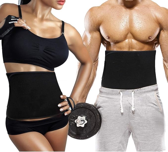 Image of Sweat Belt for Men & Women | Made of Neoprene Waist Belt for Fat Burner | Waist Belt for Tummy Exercise | Sweat Belt for Fat Loss, Posture Support & Core Workout (Free Size)