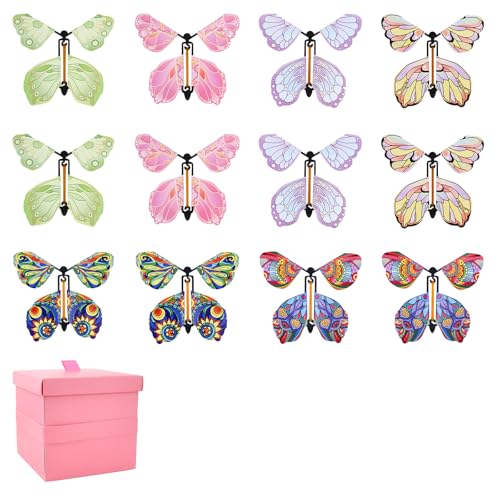Schmetterling Explosion Geschenkbox Fliegende Schmetterlinge Überraschungsbox Pop Up Surprise Box Geschenkverpackung Geburtstag Bastelset für Valentinstag Hochzeit Abschluss Weihnacht Muttertag