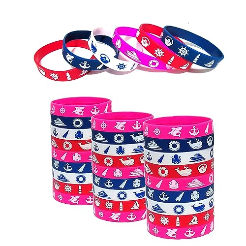 Bracelets nautiques en silicone CupaPlay : lot de 24 pour fête