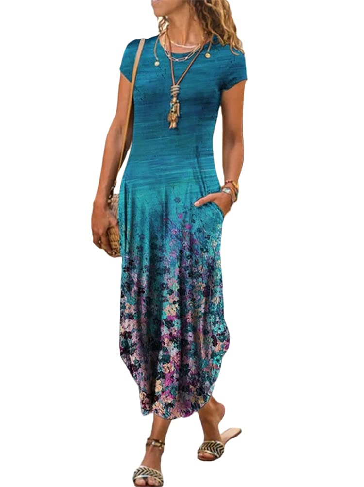 Kayferli Abito estivo da donna, senza maniche, con stampa a fessura, vestito da spiaggia, da donna, Nero , XL