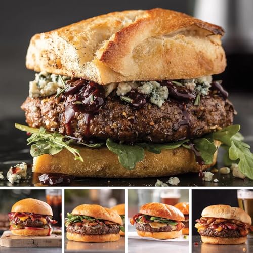 Omaha Steaks Favorites PureGround Burger Flight with Smash Burgers (4 PureGround Filet Mignon Burgers, 4 PureGround Sirloin Burgers, 4 PureGround Porterhouse Burgers, 4 PureGround New York Strip Burgers, 8 Smash Burgers)