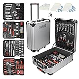 werkzeugkoffer alu bestückt HOCHWERTIGE MATERIALIEN - Der hochwertige Stahl, aus dem die Werkzeuge gefertigt sind, garantiert eine lange und problemlose Arbeit über viele Jahre! Darüber hinaus ist jeder Griff ergonomisch geformt und mit einem rutschfesten Material versehen, so dass Sie das Werkzeug sicher halten können. Die Garantie für eine lange Lebensdauer ist ein Aluminiumgehäuse, das die Elemente des Sets im Falle eines Sturzes wirksam schützt.