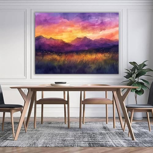 Impression sur toile paysage 80x120cm pour décoration murale moderne de salon - 2