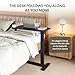 FLEXISPOT H7 Adjustable Overbed Bedside Table with Wheels Pneumatic Mobile Standing Desk Laptop Desk Rolling Computer Cart Movable Overbed Tables Hospital Home Use(27.6
