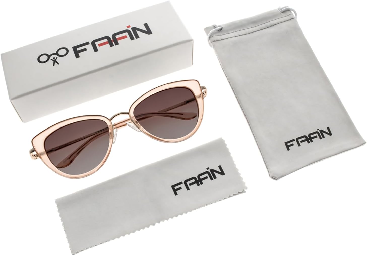 FAA'N Retro Big Frame Cat Eye Polarized Sunglasses Women with Spring Hinge - Image 5