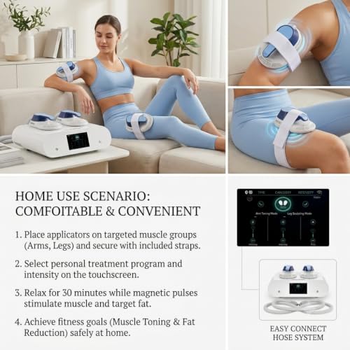 Image of Professional Body Care Machine with Dual Handles, Multi-Function Beauty Device for Abdomen, Waist, Arms, Legs and Hips, Smart Touch Screen Personal Care Equipment for Home and Salon Use