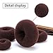 11 Pack Donut Hair Bun Maker Set, 4 Donut Bun Makers + 3 Magic Twist Hairstyle Clips +1 Bag Hair Pin + 6 Grip Hair Pins and 6 Hair Elastic Bands for Women Girls (Brown)