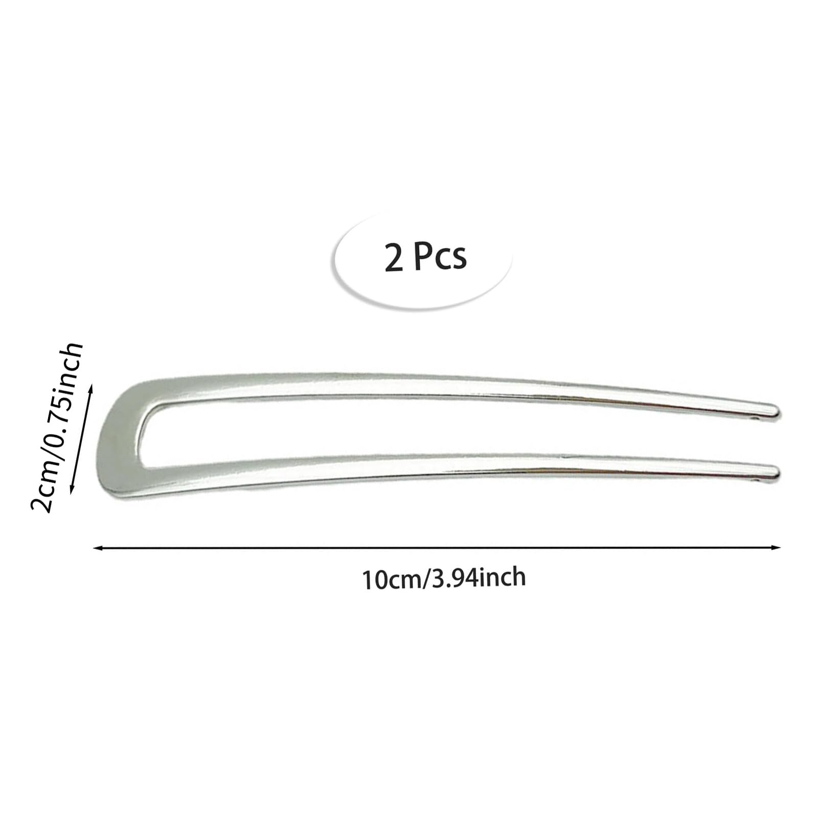 2 Pcs U Shape Hair Pins Chignon Pin Metal Hair Sticks Vintage Hairpin Holder Hair Clip Pin French for Women Girls - Image 2