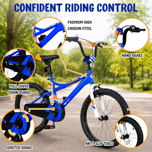 Yventix 20 Inch Kids Bike Blue