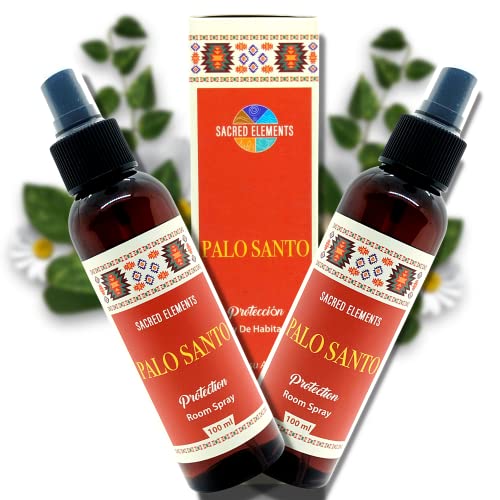 Palo Santo Spray for Empath Protection - (Pack of 2 6.8 Oz) 100% Organic Crystal Quartz Charged Rituals Spray | Getting Rid of Negative Energy Room Spray Sweet Woodsy Aroma