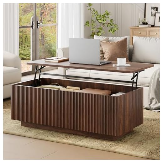 FABATO Fluted Lift Top Coffee Table
