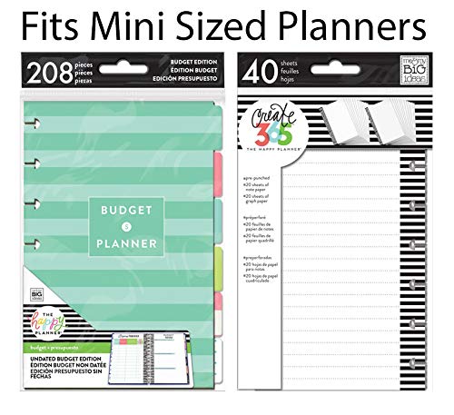 me & My Big Ideas Create 365 Mini Budget Extension Pack & Mini Notes & Graph Pack - 2 Pack Bundle (MONM-03 & FILM-01)