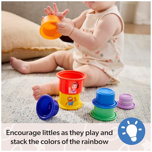 image for Ms. Rachel Official Rainbow Stacking Cups 7-Pack, Educational Toys & T