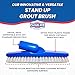 Clean-EEZ Grout Brush Combo Kit - Stand Up & Handheld V-Shaped Brushes with Curled Bristles - Easy Grout Cleaning Without Bending - Perfect for Tile, Showers & Hard-to-Reach Spots - Durable