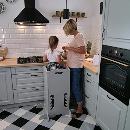 KiddyMoon Tour D’Apprentissage/D’Observation Montessori ST-001 Kitchen Helper, Contreplaqué/naturelle