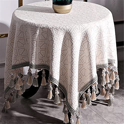 Nappe ronde en tissu lavable pour protéger votre table basse de salon - 5