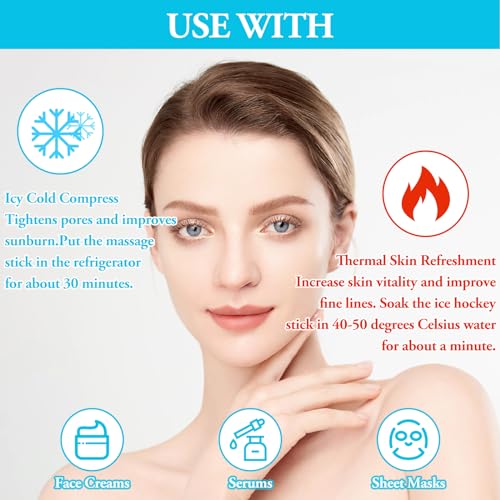 Facial Ice Globes,Eisroller Gesicht Facial Roller Massagegeräte, Kühlende Massagebälle für Gesicht für kalte Haut, straffen die Haut, reduzieren Schwellungen und Augenringe