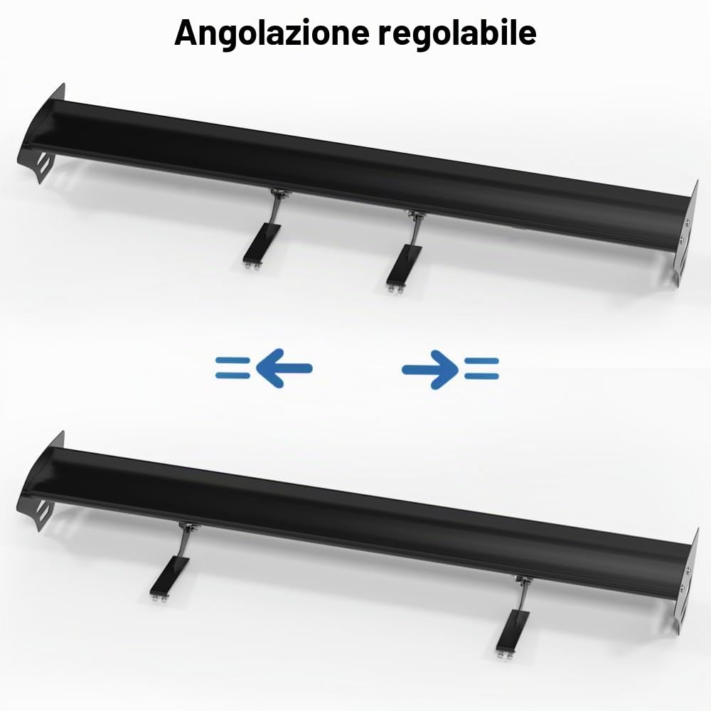 Alettone spoiler posteriore per auto con viti, per berline, universale, regolabile, in alluminio, diffusore, per bagagliaio posteriore
