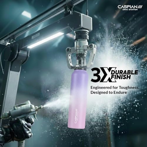 Image of CASPIAN / / / HIke ISI Certified Stainless Steel Water Bottle 1 ltr. (Orchid, 1 Litre) | Leak Proof Sipper for Fridge Home Office Travel School Kids Boys Girls Adults Sports Gym Yoga Gift | BPA Free