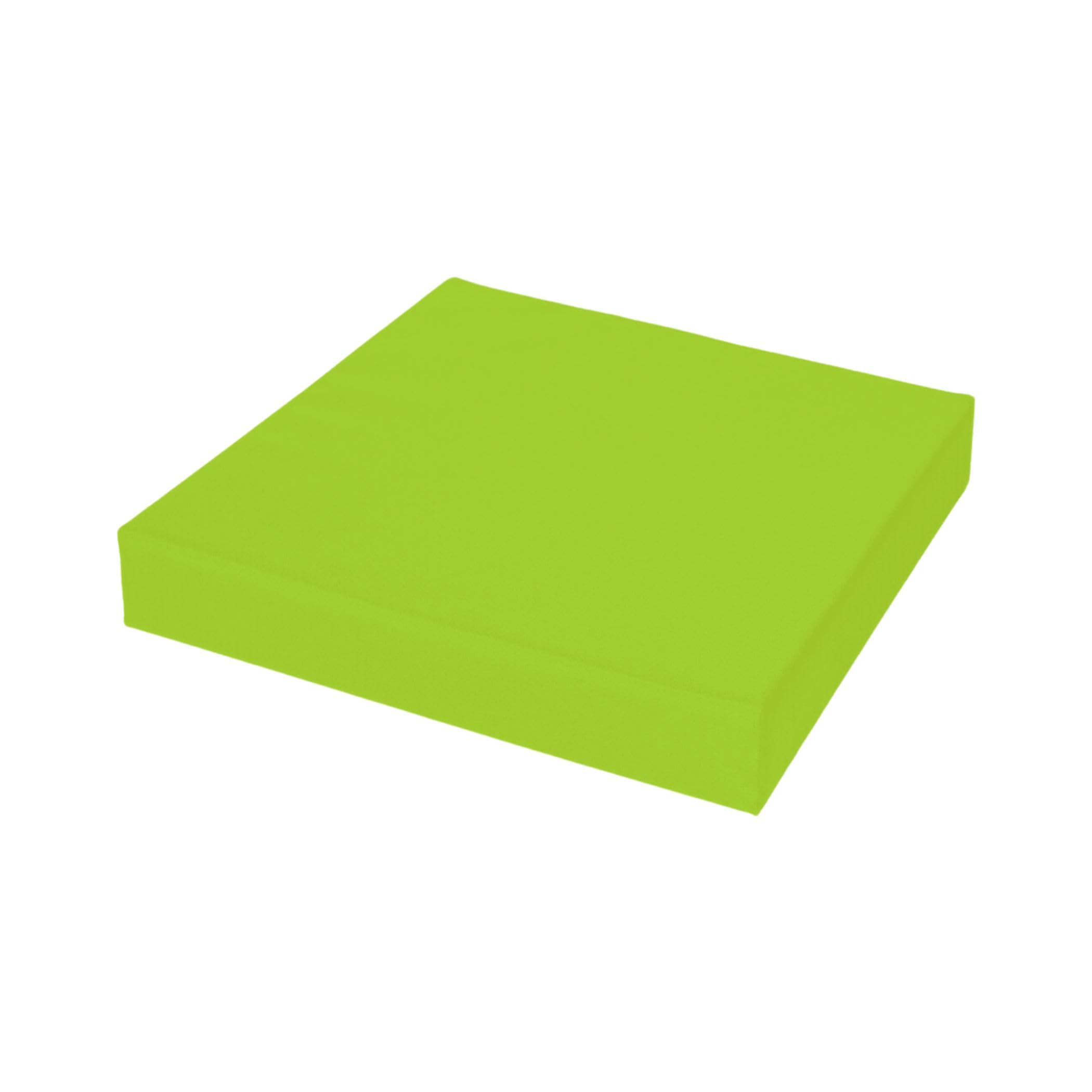 Waterproof Garden Seat Pads – 4cm Thick Cushions for Outdoor & Indoor Chairs, High-Density Foam, Anti-Slip, Washable Cover- Patio, Dining, Sofa & Bench Use (Lime Green, 51 x 45 cm ( 20" x 18" ))