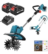 Amazon | 耕運機 家庭用 充電式耕うん機 (耕幅255mm/耕深220mm)2個4Ah