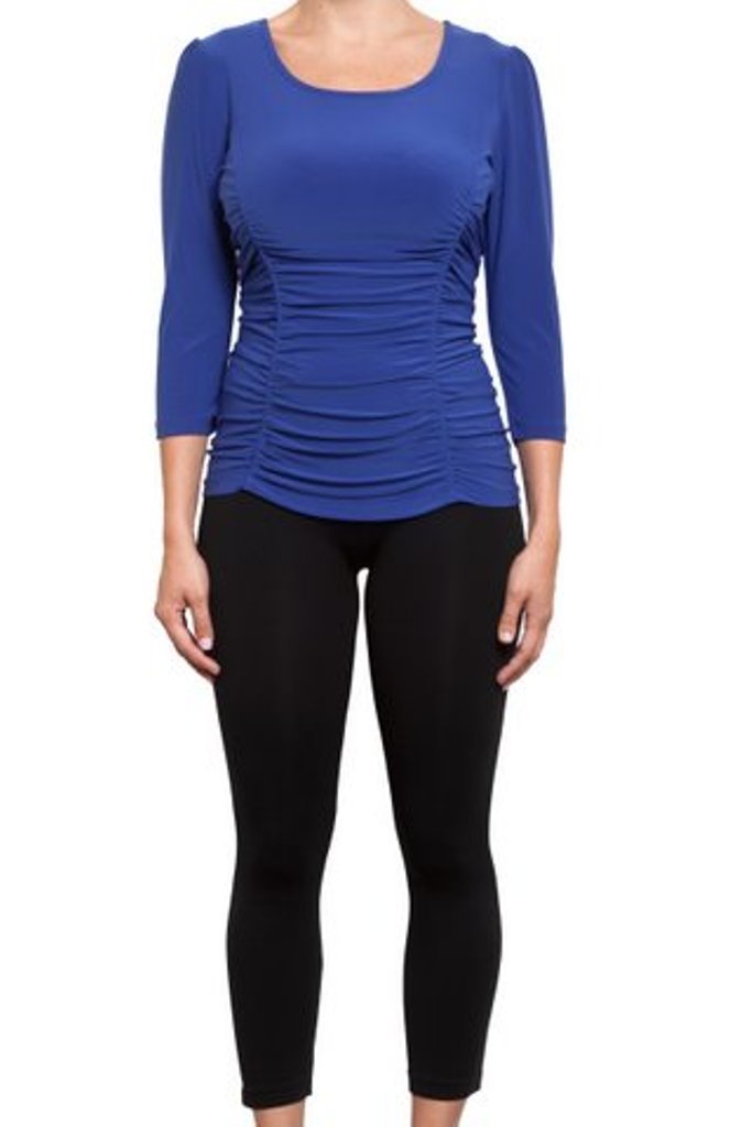 The Essential Womens 3/4 Sleeve Slimming Shirt by Slimmerz by Terri Gillespie