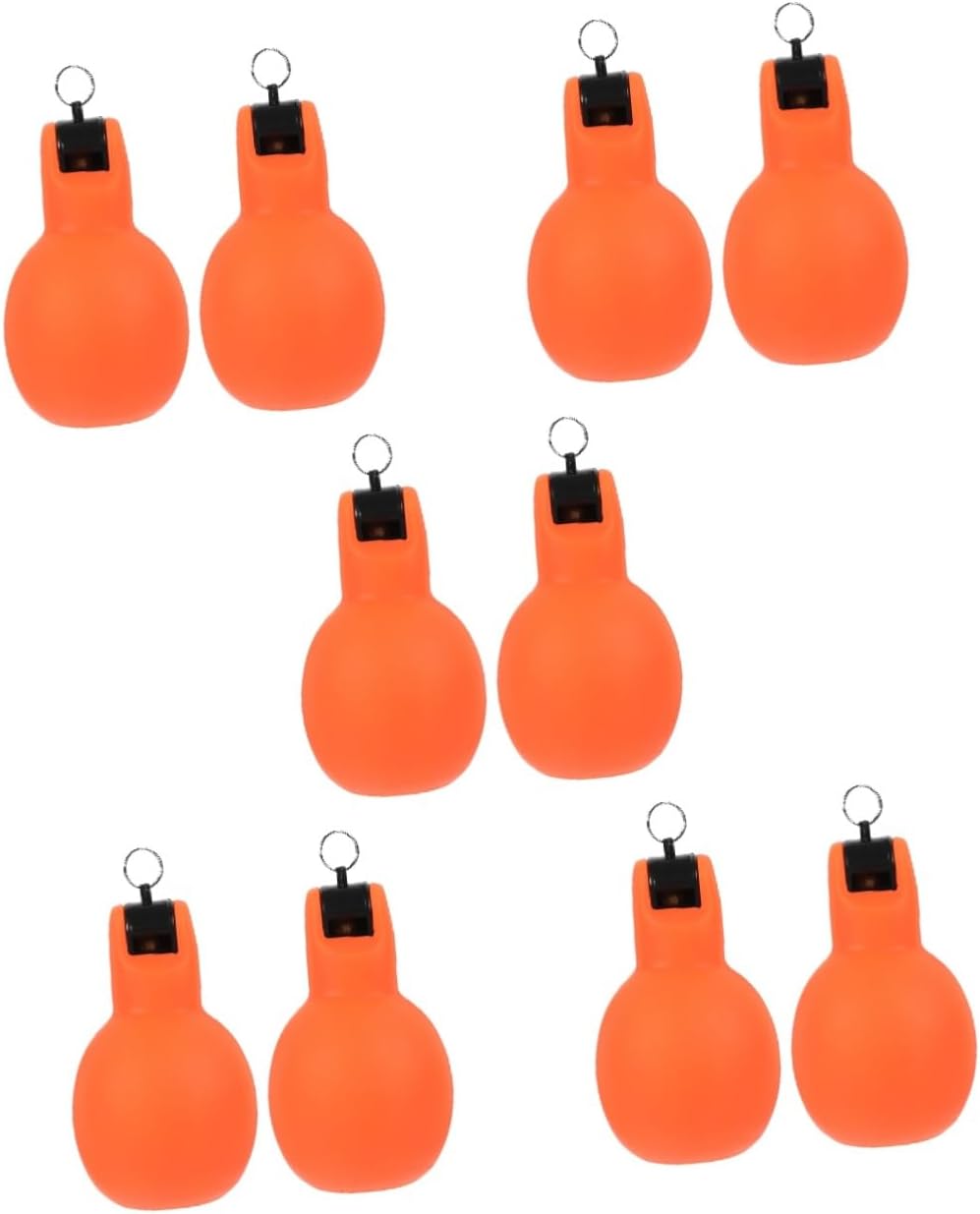 BESPORTBLE 10pcs Hand Squeeze Survival Whistle Portable Whistle for Outdoor Activities Camping Hiking Emergency Rescue Multi-Function Handheld Device Bright