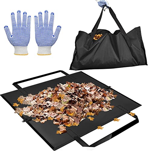 XBERSTAR リーフ 収納バッグ 折り畳み 大容量 落ち葉収納バッグ 再利用可能 ガーデンバッグ 芝生 屋外 家庭用 (L)