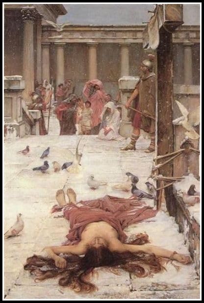 Kits de pintura de diamantes para adultos, pintura artística de diamantes de John William Waterhouse Saint Eulalia pintura 5D con diamantes, kit de pintura por número, regalos de cumpleaños