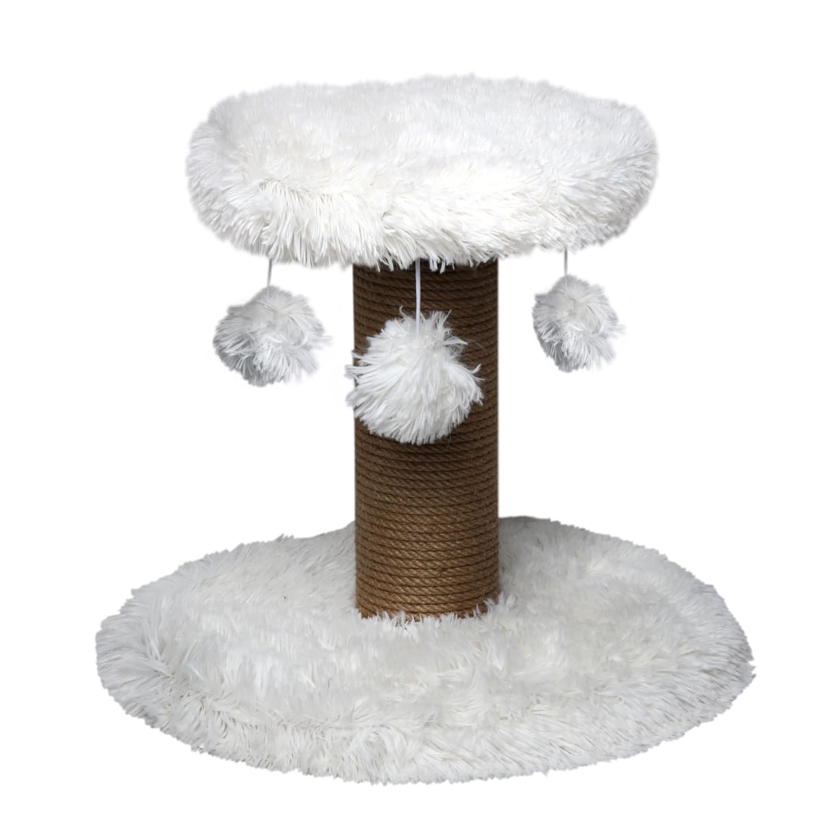 Griffoir Fluffy Topmast Rio blanc pour chat à poils longs