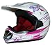 Produktbild Protectwear V310-Girl-S Kindercrosshelm für Mädchen Max Racing, Größe S (Youth XL), Rosa/Weiß Glanz
