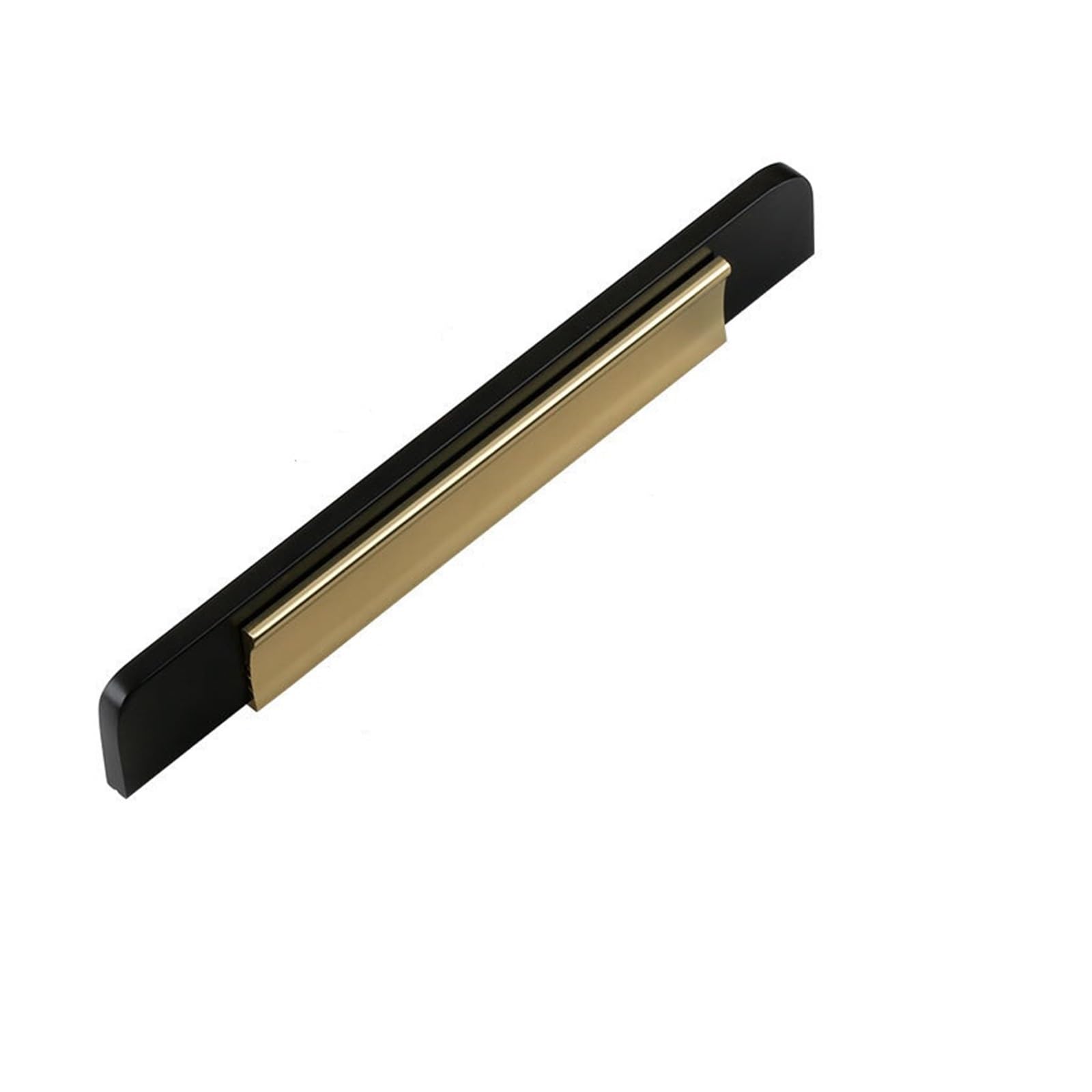 Poignée de profil profilé en aluminium noir pour porte d'armoire et tiroir