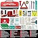 General Medi 127-Pieces Roadside Car Emergency Kit Include Mini First Aid Kit, Jumper Cables,Tow Rope, Bandage, Safety Vest, Emergency Triangle, All in One Pack