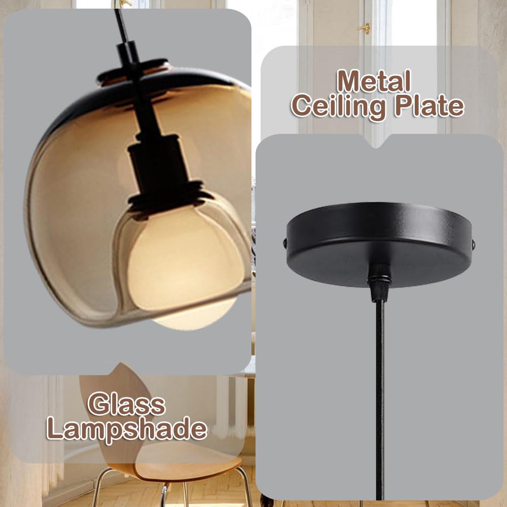 Lampada a sospensione regolabile in altezza, stile industriale nordico