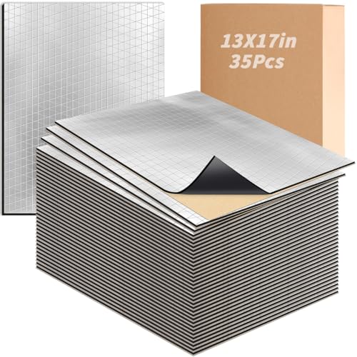 35 Pcs Car Sound Deadening Material Mat - 196 Mil 53.72 Sqft Auto Audio Deade...