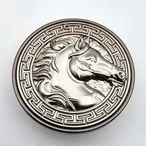ABVIN Horse Matt Round Knobs Cabinet Beautiful Decorative Dresser Knobs Drawer Pulls Handles - ABVIN008 - Matt Grey Finish - 1 Pcs