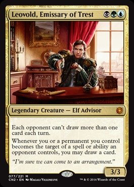 Magic The Gathering - Leovold, Emissary of Trest (077/221) - Conspiracy 2: Take the Crown