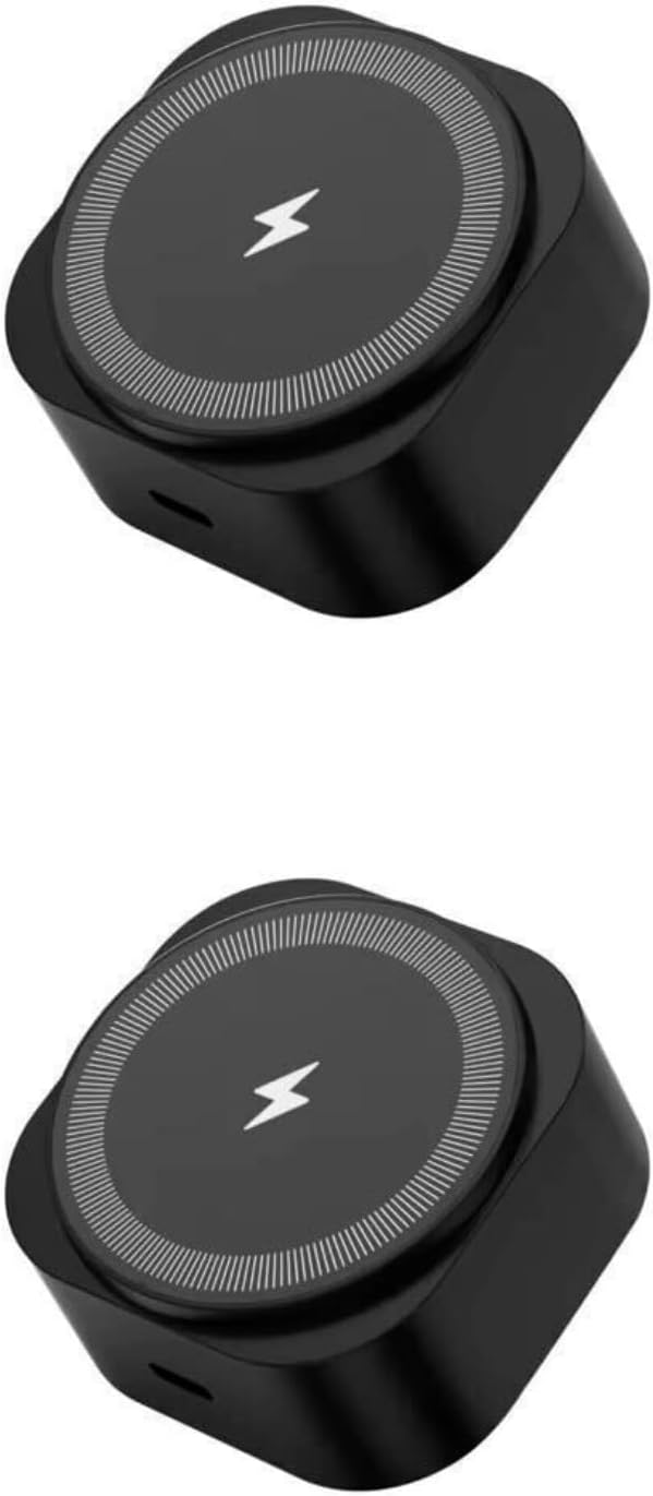Chargewell™ Magnetic Wireless Phone Charger – Clutter Free Wall Outlet Plug-in, 15W Fast Charging, for iPhone 12 and Newer Cable-Free, Black, Qi2 (Black, Pack of 2)