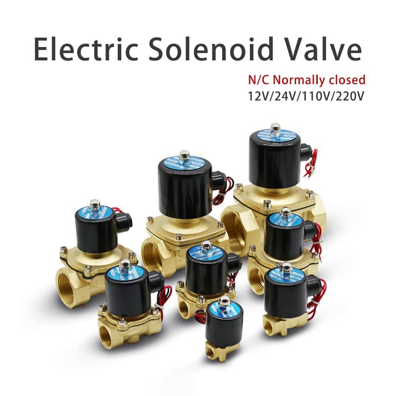 Electroválvula eléctrica de 1/4", 3/8", 1/2", 3/4", DN8/10/15/20/25/50, Normalmente Cerrada, neumática, for Agua, Aceite, Aire y Gas, 12 V, 24 V, 110 V y 220 V | Ac110v,DN40