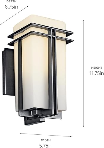 Vista 5 de Kichler lighting tremillo linterna luz de pared para exterior