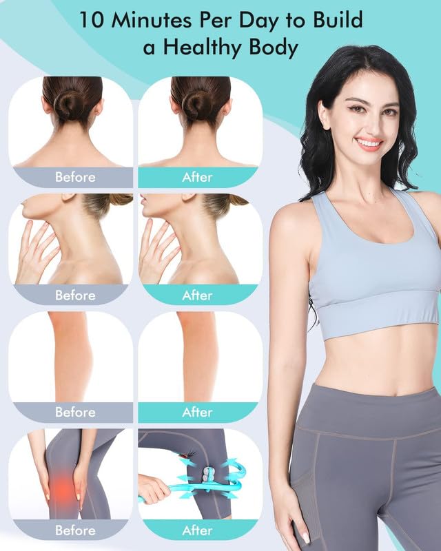 Minitul Neck Massager, Trigger Point Roller Massager For Pain Relief Deep Tissue Handheld Shoulder Massager Tool With 6 Balls Massage Point Suitable For Legs Waist Neck And Shoulder Relaxer (Multi) Minitul Neck Massager, Trigger Point Roller Massager For Pain Relief Deep Tissue Handheld Shoulder Massager Tool With 6 Balls Massage Point Suitable For Legs Waist Neck And Shoulder Relaxer (Multi)