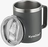 KyreDino 12 oz Stainless Steel Insulated Coffee Mug with Lid and Handle, Double Wall Vacuum Insulate